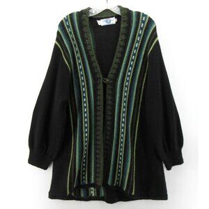 VINTAGE The Sweater Venture Medium Alpaca Cardigan Tunic Hand Knit